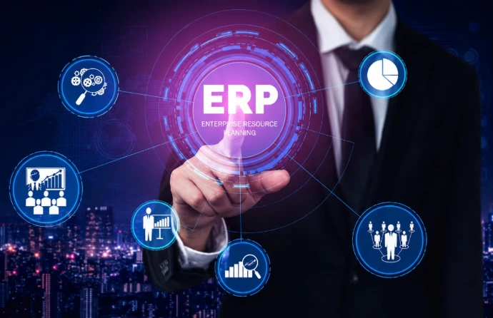 Odoo Partner Malaysia with ERP Experience Across Industries Business professional selecting ERP features on a digital interface, showing how an Odoo partner Malaysia and Odoo service provider supports businesses in trading, manufacturing, retail, and service industries with Odoo Malaysia solutions.