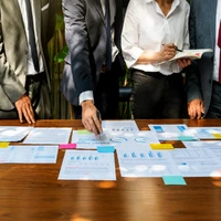 Business team planning and mapping operational workflows for effective Odoo customization services. Customized Odoo ERP solutions designed to match unique business processes, improve efficiency, and streamline daily operations.