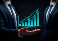 Digital sales growth graph representing Odoo implementation services and Odoo ERP implementation for business sales management.